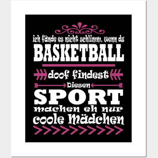 Basketball Team Hobby Mädchen Korb Spruch Posters and Art